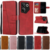 For Tecno Camon 20 Pro 5G Case Flip Wallet Book Cover on For Coque Tecno Camon 20 Pro Camon20Pro 5G Protective Phone Case Capa