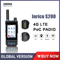 UNIWA Inrico S200 Walkie Talkie 3.1 Inch 1GB RAM+8GB ROM Mobile Phone 4G LTE 4000mAh Android 7.0 Smartphone with ZELLO Real-PTT