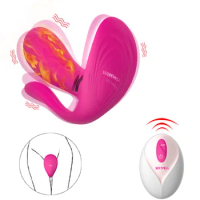 Heating Dildo Vibrator Wireless Remote Control Vibrating Panties Clitoris Massager Female Masturbation