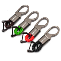Custom High Quality Alloy Keychain For Zontes Shengshi ZT310X 310T 310V Motorcycle Accessories Fashion Braided Rope Moto Keyring