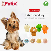 Petio Hot Selling Dog Interactive Anti Bore Toys Natural Latex Teeth Grinding Toys Puppy Sound Toys 