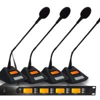 D440 4*100 channel wireless conference microphone system/ black base ..