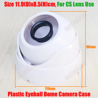 DIY CS Lens Use Plastic IR Eyeball Dome Camera Case White Color Ceiling Mount Casing for CCTV Securi