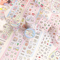 50mm*2m Kawaii Cartoon Goo Card Stickers Roll BTS Photocard Decoration DIY Album Acrylic Decal Idol Scrapbooking Collage Toy