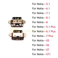 20PCS For Nokia 7.1 5.1Plus 7Plus X5 5.1 6.1 7 Plus X6 8 8.1 X71 X7 USB Charging Port Dock Connector Socket