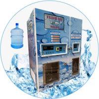 Water Cube Dispenser Vending Machine 100kg/24h Commercial Automatic Portable Self Serve Hotel Crystal Ice Maker
