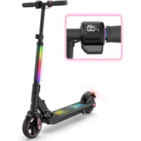 Foldable Electric Scooter for Kids Ages 6-12, Colorful LED Lights,Kids Electric Scooter,Birthday presents for children