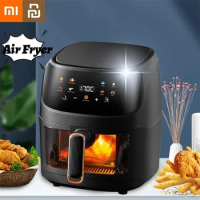 Xiaomi Youpin Air Fryers Visualization Large Capacity Color Screen Touch Operation Air Fry Pan Easy Clean Grill Included Kitchen