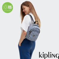 Kipling 豹紋印花拉鍊式小巧收納後背包-DELIA MINI