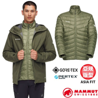 【MAMMUT 長毛象】AF 男 Convey 3 in 1 GORE-TEX 防風防水連帽兩件式外套.夾克.風衣_1010-29151-40295 深沼澤綠/沼澤綠