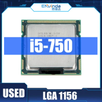 Used Original Intel Core i5 750 Processor 2.66GHz 8MB Cache LGA1156 Desktop I5-750 95W DDR3 Memory CPU Support H55 Motherboard