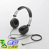 [107東京直購] ELECOM 馬卡龍 頭罩式耳機 黑