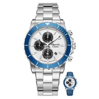 Alexandre Christie AC 6141 MC Limited Edition Anniv 25Thn Silver Ring Blue