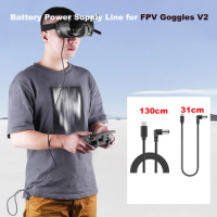Charging Line for DJI Avata/FPV Goggles V2 Glasses Battery Connection Line 30CM 130CM Power Drone Flying Goggles Cable Accessory