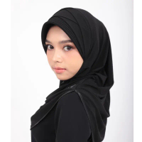 NUNUH ผ้าคลุมผมฮีญาบมุสลิมแบบสำเร็จ ทรงไขว้