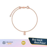 UBS Gold - Gelang Emas Alpha Cheri S - 8k - Kgv7952k Adj 18cm-Rose Gold