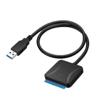 SATA to USB 3.0 Adapter Cable for USB 3.0 to 2.5 Inch SATA III Laptop Hard Drive Convert Cables USB to SATA EU Plug