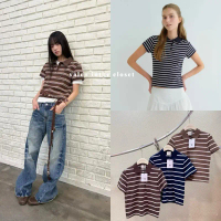 ส่งด่วน  Valen Strip polo เสื้อโปโลคอลายรุ่นใหม่ ลายทาง สีละมุน คําแนะนําการขายที่ร้อนแรงในเดือนนี้