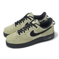 【NIKE 耐吉】休閒鞋 Air Force 1 07 LV8 男鞋 女鞋 卡其 黑 麂皮 AF1(HV6526-200)