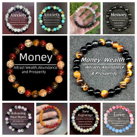 8MM Beaded Stone Bracelet Colorful Meaningful Charm Bangle Handmade Unisex Jewelry Gift Bracelets