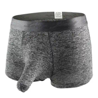 Longjiang Men Boxer Shorts Letter Print Underpants 3D Elephant Nose Ice  Silk Wide Waistband Bulge Pouch
