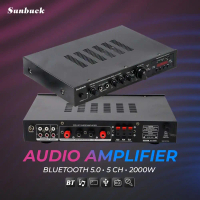 Audio Sunbuck Audio Bluetooth 5.0 Amplifier 5 Ch Remote 2000W - AV-298BT - Black Terlaris