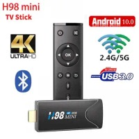 H98 Mini TV Stick Allwinner H313 Smart TV BOX Android 10 2G8G 2.4G 5G WIFI 4K Media Player Google BT4.0 Fire TV Dongle Receiver