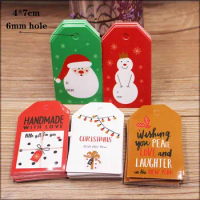 Newest 7*4cm big White Lovely snowman Gift Tags DIY Merry christmas gifts tag cookies bakery favors decoration party suppiles
