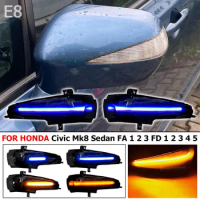 Dynamic Turn Signal LED Rearview Mirror Indicator Blinker Repeater Light For Honda Civic Mk8 Sedan FD1 FD2 FD3 for Civic 2D 4D