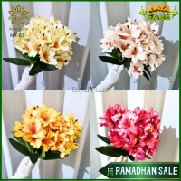 Bunga Lily Import X5/Bunga Buket Premium/Bunga Artificial Dekorasi| (NK-57)