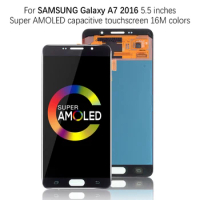 Super AMOLED 5.5 LCD For Samsung Galaxy A7 2016 A710 A7100 A710F LCD Display Touch Screen Digitizer Assembly For Samsung A7 LCD