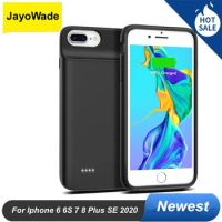 JayoWade Battery Charger Case For iphone 6 6S Plus 6S 7 8 Plus SE 2020 Battery Case Audio Output For iphone 6 Plus Power Bank