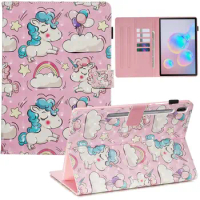 Tablet Cases For Samsung Galaxy Tab S6 10.5 2019 SM-T860 SM-T865 Unicorn Kids Smart Cover Cases 10.5 inch Flip Stand Funda Coque
