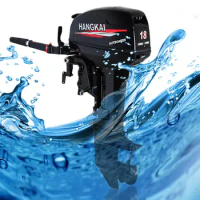 Outboard Motor 18HP 2-Stroke Outboard Motor Engine Fishing Boat Motor Short Shaft Air Cooling System for Inflatable Boats