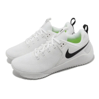 【NIKE 耐吉】排球鞋 Wmns Zoom Hyperace 2 女鞋 男鞋 白 緩震 支撐 排羽球 運動鞋(AA0286-100)