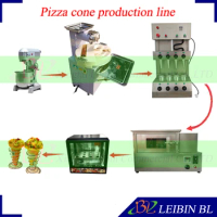 Free shipping electric dough mixer+dough ball making roller machine+pizza cone machine+pizza oven+pizza cone display cabinet