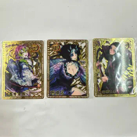 Anime Demon Slayer Kamado Nezuko Kochou Shinobu Kanroji Mitsuri Metal Card Collectible Card Toy Birthday Gift