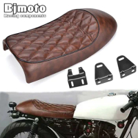 Motorcycle Cafe Racer Seat Custom Vintage Hump Saddle For Suzuki Yamaha Kawasaki CB650 Z650 SR250 Flat pan Retro Seat