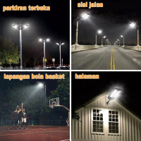 LANGSUNG KIRIM 【Garansi 10 tahun】New Lampu Sorot Solar Cell Ready Stock 1500 Watt Lampu LED Tenaga M