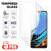 5Pcs Full Tempered Glass For Xiaomi Redmi 8 8A 9A 9C NFC Screen Protector Redmi 8T 9T Note 9 Pro Max Transparent Protective Film