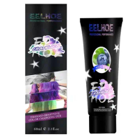 EELHOE 60ml Hair Dye Cream Mild Safe Hair Coloring Shampoo Styling Tool Lasting Semi-permanent Red Blue purple Tinte De Pelo All