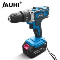 JAUHI 21V Mini Cordless Drill Electric Screwdriver 20+3 Torque Settings Two-Gear Speed For Makita DC Lithium-Ion Battery