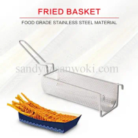 Long Potato Fries Frying Basket Longest French Chips Rack Frying Strainer kitchen Colander Holder Tool French fries basket