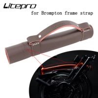 Litepro For Brompton Bike Frame Strap Handmade Leather Retro Main Frame Protector Bike Accessories