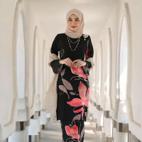 Baru! Exclusive Kurung XS-5XL Saiz XS-5XL Muslimah Clothing Set Wanita open stitches baju kurung wan