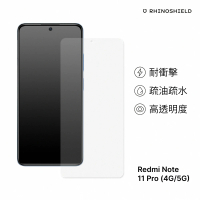 【RHINOSHIELD 犀牛盾】小米 Redmi Note 11 Pro Global 4G/5G 耐衝擊手機螢幕正面保護貼(原廠出貨)