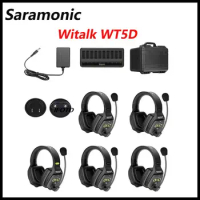 Saramonic Witalk WT5D Full Duplex Team Group Boat Headphone Headsets Microphone Wireless Headset Intercom Communication System