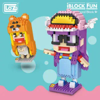 LOZ Diamond Blocks Character Janpan Anime Figurine Girl For Kids Figure Doll Toy Iblock Fun Building Bricks Pixel Toys Kit 9752