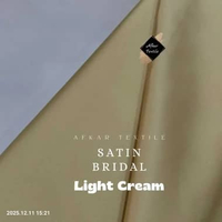 [0.5 METER] Kain Satin Bridal Heavy / Saten Bridal Deutches - Kain Bridesmaid Original Import Kualit