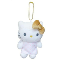 【震撼精品百貨】Hello Kitty 凱蒂貓~日本三麗鷗sanrio KITTY絨毛玩偶吊飾-粉衣金蝴蝶結天使*19897